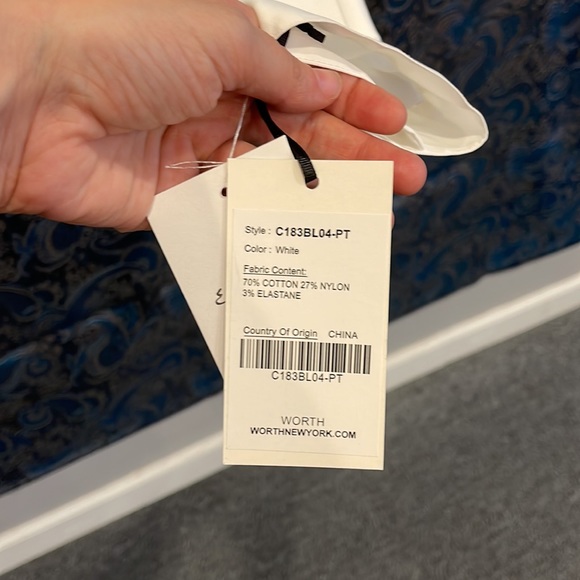 Crisp white top by Worth, Open to offers. - Picture 9 of 10